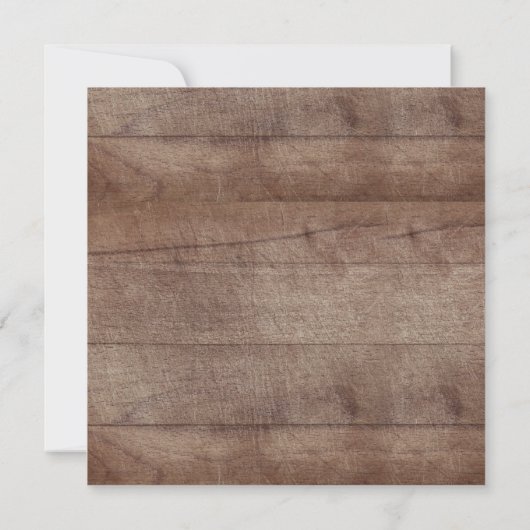 Rustic Wood Cross bevestiging uitnodiging (Achterkant)