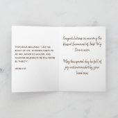 Rustic Wood Cross First Heilige Communistische Gro Kaart (Binnen)