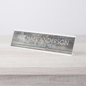 Rustic Wood Custom  Bureau Naambordje (Voorkant)