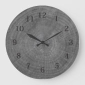 Rustic Wood Custom Family Name Farmhouse Grote Klok (Voorkant)