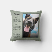 Rustic Wood Custom Pet Memorial Foto Kussen (Voorkant)