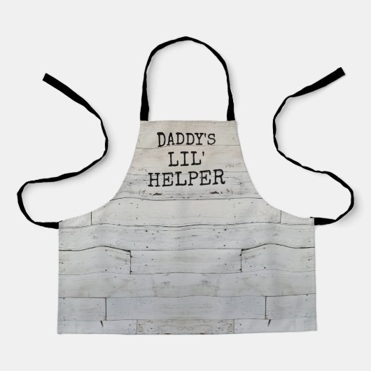 Rustic Wood Cute Dad's Little Helper Schort (Voorkant)