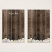 Rustic Wood Daisy Floral Visitekaartje (Voorkant /achterkant)