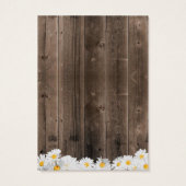 Rustic Wood Daisy Floral Visitekaartje (Achterkant)