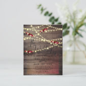 Rustic Wood | De bruiloft van de bloemen van de Ro Kaart (Staand voorkant)