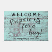 Rustic Wood de douanenaam bereidt voor een insect  Deurmat (Voorkant)