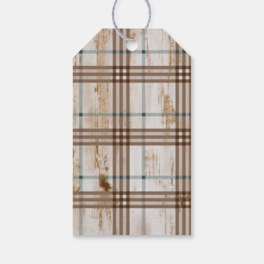 Rustic Wood Deer Cadeaulabel (Achterkant)