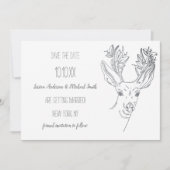 Rustic Wood Deer slaat de datum op Save The Date (Voorkant)
