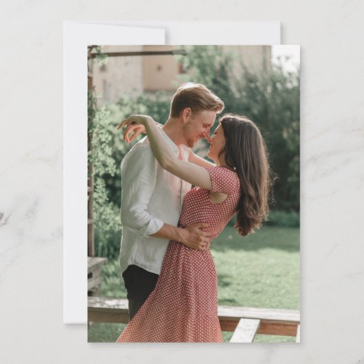 Rustic Wood Denim Foto Cowboy Wedding Save Datum Kaart (Achterkant)