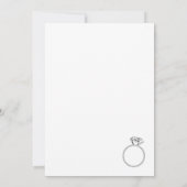 Rustic Wood Diamond Ring Vrijgezellenfeest Kaart (Achterkant)