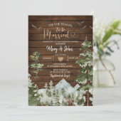 Rustic Wood Dit is het seizoen om te trouwen Bruil Kaart (Staand voorkant)