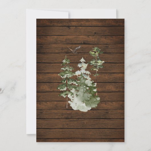 Rustic Wood Dit is het seizoen om te trouwen Bruil Kaart (Achterkant)