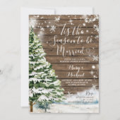 Rustic Wood Dit is het seizoen om te trouwen Kaart (Voorkant)