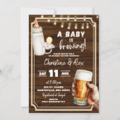 Rustic Wood een baby is bezig met het maken van ge Kaart (Voorkant)