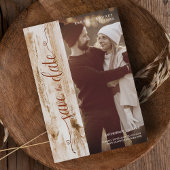 Rustic Wood Effect Wedding Foto Modern Typografie