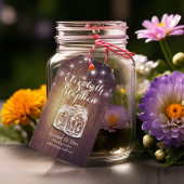 Rustic Wood Elegant Mason Jar String Light Wedding Cadeaulabel