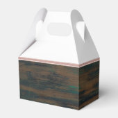 Rustic Wood Elegant Photo Wedding Hartelijk dank Bedankdoosjes (Achterkant)