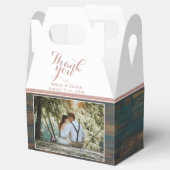 Rustic Wood Elegant Photo Wedding Hartelijk dank Bedankdoosjes (Geopend)