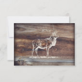 Rustic Wood Elk Wildlife Wedding RSVP-kaarten RSVP Kaartje (Achterkant)