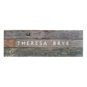 Rustic Wood Employee Personeel Magnetic Name Tag B (Voorkant)