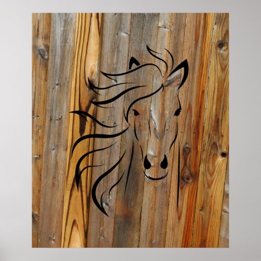 Rustic Wood en de wilde paarden Poster (Voorkant)