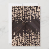 Rustic Wood en Golden Glitte Vrijgezellenfeest Inv Kaart (Achterkant)
