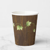 Rustic Wood en Ivy Papieren Bekers (Links)