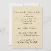 Rustic Wood en Lace Baby shower Invitation Kaart (Achterkant)