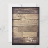 Rustic Wood en Lace Bridal Shower Invitations Kaart (Achterkant)