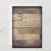 Rustic Wood en Lace Country Wedding Invitations Kaart (Achterkant)