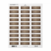 Rustic Wood en Lace Elegant Script Wedding Etiket (Full Sheet)