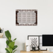 Rustic Wood en Lace - Seating Chart Poster (Thuiskantoor)