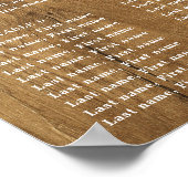 Rustic Wood en Lace | Weddenschappen Poster (Hoek)