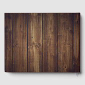 Rustic Wood en Lace Wedding Guest Book Gastenboek (Achterkant)