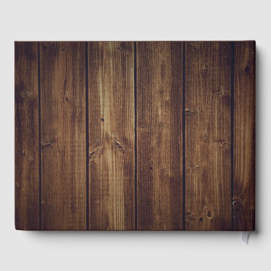 Rustic Wood en Lace Wedding Guest Book Gastenboek (Achterkant)