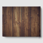 Rustic Wood en Lace Wedding Guest Book Gastenboek (Achterkant)