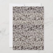 Rustic Wood en Lace Wedding Invitations, Land Kaart (Achterkant)