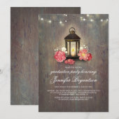Rustic Wood en Lantern Barn Graduation Party Kaart (Voorkant / Achterkant)