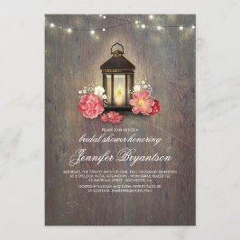 Rustic Wood en Lantern Barn Vrijgezellenfeest Kaart