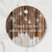 Rustic Wood en Lantern Bedankjes Labels (Achterkant)