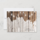 Rustic Wood en Lantern Bedankkaart (Achterkant)