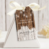 Rustic Wood en Lantern Cadeaulabel