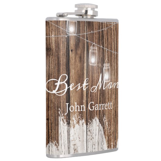 Rustic Wood en Lantern Heupfles (Rechts)