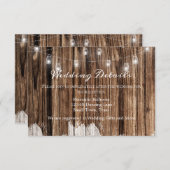 Rustic Wood en Lantern Informatiekaartje (Voorkant / Achterkant)