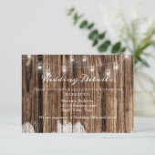 Rustic Wood en Lantern Informatiekaartje (Staand voorkant)