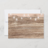 Rustic Wood en Lantern RSVP Kaartje (Achterkant)