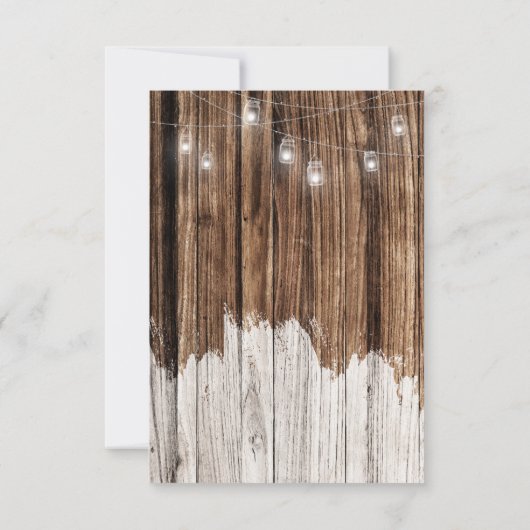 Rustic Wood en Lantern Save The Date (Achterkant)