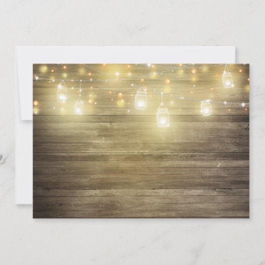 Rustic Wood en Lights Garden party House Warming Kaart (Achterkant)