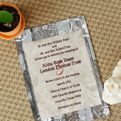 Rustic Wood en Parchment Wedding Kaart