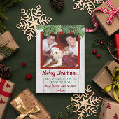 Rustic Wood en Pine Kaart voor kerstmis